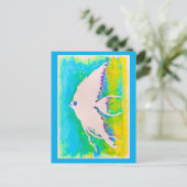 WATERVERF ANGELFISH SILHOUETTE BRIEFKAART (Staand voorkant)