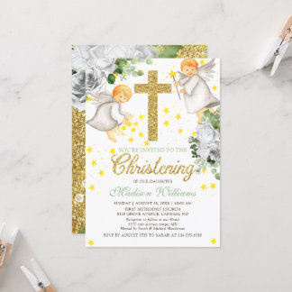 Waterverf Angels Gold Glitter Kaart
