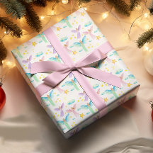 Waterverf Angels Kerstcadeau inpakpapier