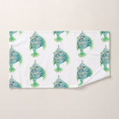 Waterverf "Animal Art Blue Tropical Fish" Bad Handdoek (Handdoek)