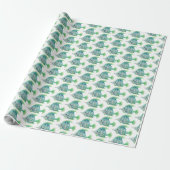Waterverf "Animal Art Blue Tropical Fish" Cadeaupapier (Uitgerold)