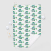 Waterverf "Animal Art Blue Tropical Fish" Golfhanddoek (Insitu)