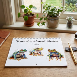 Waterverf Animal Wonders, op maat Kalender