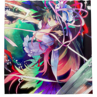 Waterverf Anime Faerie Girl Shower Curtain Douchegordijn