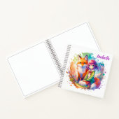  Waterverf Anime Girl en Fox Birthday Notitieboek (Binnen)