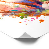  Waterverf Anime Girl en Fox Poster (Hoek)