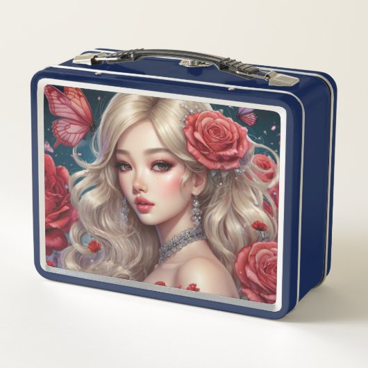 Waterverf Anime Metal Lunchbox (Achterkant)