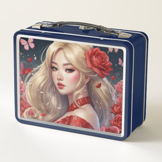 Waterverf Anime Metal Lunchbox (Achterkant)