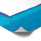 Waterverf-anker in roze en groen poster (Hoek)