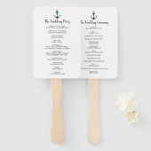 Waterverf Anker Modern Nautisch Programma Handwaaier (Voorkant en achterkant)