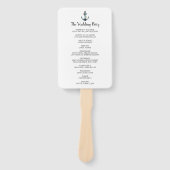 Waterverf Anker Modern Nautisch Programma Handwaaier (Voorkant)