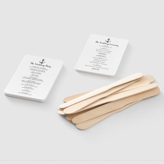 Waterverf Anker Modern Nautisch Programma Handwaaier (Niet-gemonteerd)