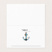 Waterverf anker nautische trouwplaats kaarten (Buitenkant ongevouwen)