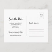 Waterverf Anker Opslaan de datum nautische bruilof Aankondigingskaart (Achterkant)