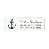 Waterverf Anker Return Address Labels (Voorkant)