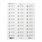 Waterverf Anker Return Address Labels (Full Sheet)