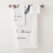 Waterverf ankerbloemen bad handdoek (Insitu)