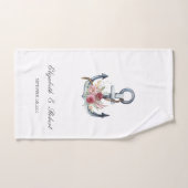 Waterverf ankerbloemen bad handdoek (Handdoek)