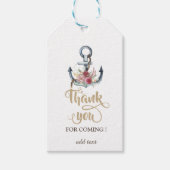 Waterverf ankerbloemen cadeaulabel (Voorkant)