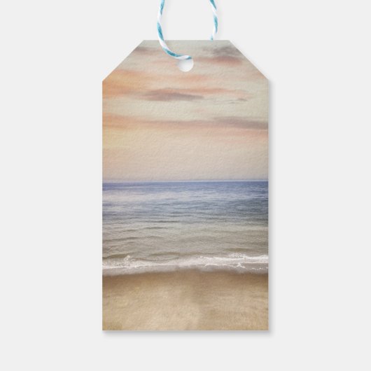 Waterverf ankerbloemen cadeaulabel (Achterkant)