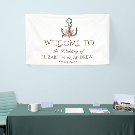 Waterverf ankerbloemen spandoek (Beurs)