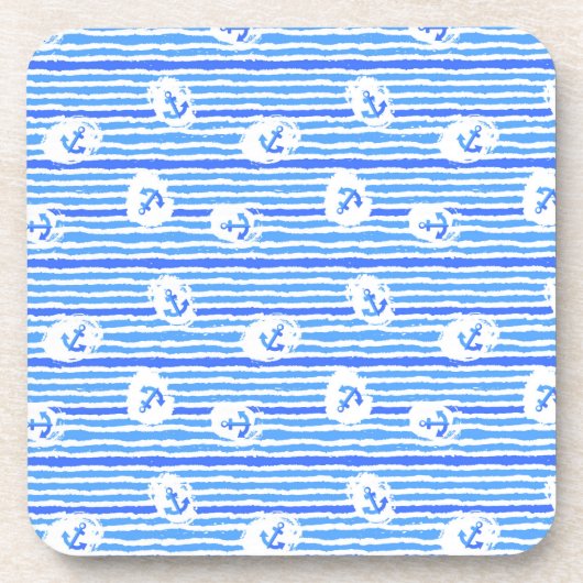 Waterverf ankerpatroon 1 bier onderzetter (Voorkant)