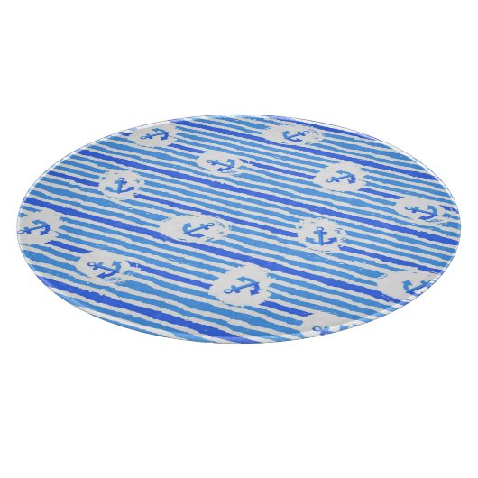 Waterverf ankerpatroon 1 snijplank (Hoek)