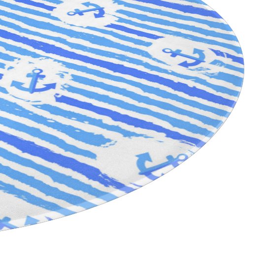 Waterverf ankerpatroon 1 snijplank (Hoek)