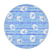 Waterverf ankerpatroon 1 snijplank (Voorkant)