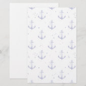 Waterverf ankerpatroon 2 briefpapier (Voorkant / Achterkant)