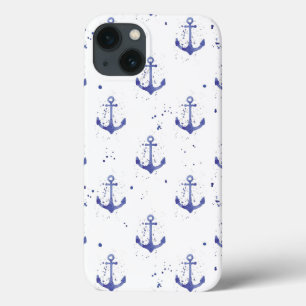Waterverf ankerpatroon 2 iPhone 13 hoesje