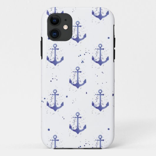 Waterverf ankerpatroon 2 Case-Mate iPhone case (Achterkant)