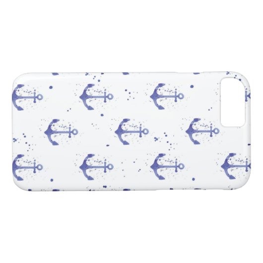 Waterverf ankerpatroon 2 Case-Mate iPhone case (Achterkant (Horizontaal))
