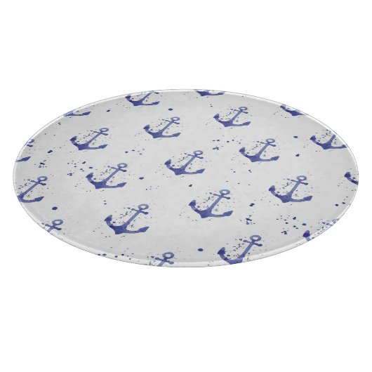 Waterverf ankerpatroon 2 snijplank (Hoek)