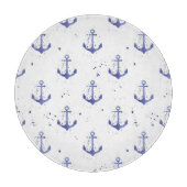 Waterverf ankerpatroon 2 snijplank (Voorkant)