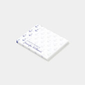 Waterverf-ankerpatroon | Jouw namen toevoegen Post-it® Notes (Schuin)