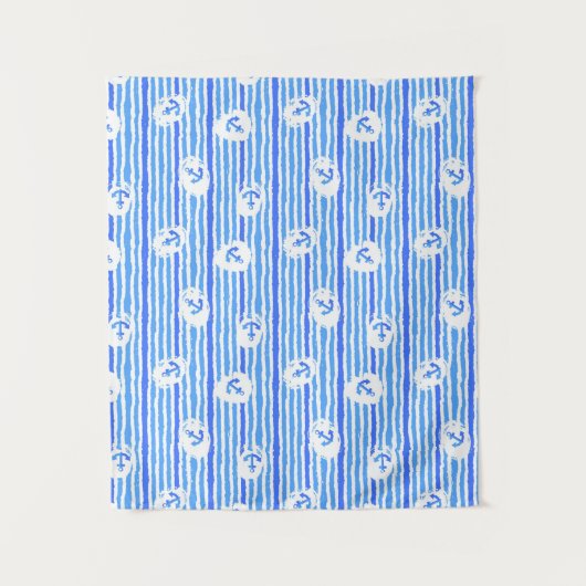 Waterverf-ankerpatroon Wandkleed (Voorkant)