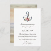 Waterverf ankervloeren Nautische ontvangst Kaart (Voorkant / Achterkant)