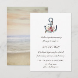 Waterverf ankervloeren Nautische ontvangst Kaart