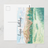 Waterverf ansichtkaart voor hem, Waterverf bergen Briefkaart (Voorkant / Achterkant)