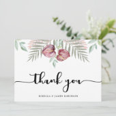 Waterverf Anthurium Floral Dank u kaart (Staand voorkant)