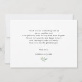 Waterverf Anthurium Floral Dank u kaart (Achterkant)