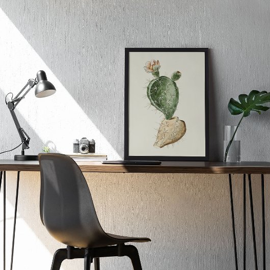 Waterverf Antiek Botanische Cactus Print Poster