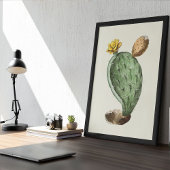 Waterverf Antiek Botanische Cactus Print Poster