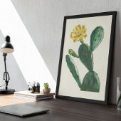 Waterverf Antiek Botanische Cactus Print Poster