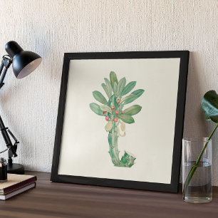 Waterverf Antiek Poster voor botanische afdrukken