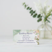 Waterverf Antiek Rozen Weddenschap Planner Aangepa Visitekaartje (Staand voorkant)