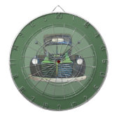 Waterverf Antiek Vrachtwagen Dartboard Dartbord (Voorkant)