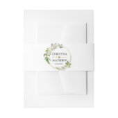 Waterverf Antiek White Floral WreatDING WEDDING Uitnodigingen Wikkel (Voorkant Voorbeeld)