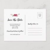 Waterverf Antlers Save the Date Land Bruiloft Aankondigingskaart (Achterkant)